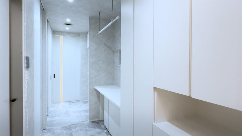 マンションリノベーション – S様邸 - 洗面脱衣所兼廊下