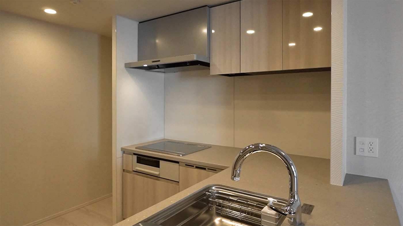 Before - リノベーション前のシステムキッチンの様子