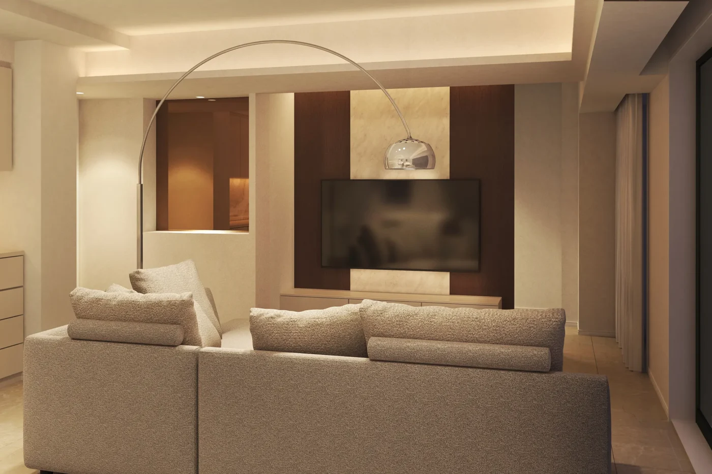 新築マンションリノベーション - リノベーションプラン - リビングルーム