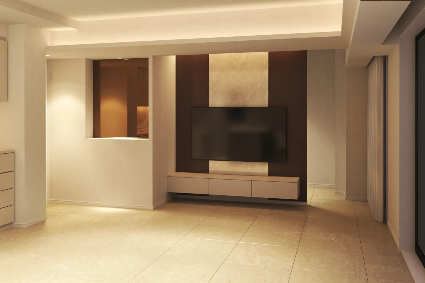 新築マンションリノベーション - リノベーションプラン - リビングルーム