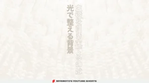 主役を引き立てるのは光で整える背景